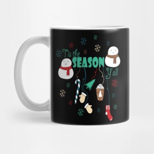 Tis the Season New Year Snowman tree Vibes coffee Love Cute Holiday Gift Mug